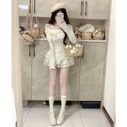 甜美純欲風(fēng)一字領(lǐng)露肩毛衣半身裙兩件套溫柔系穿搭秋冬套裝小個(gè)子 毛衣+短裙 S S