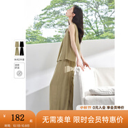 梵希蔓氣質(zhì)襯衫套裝女2025年夏季新款無(wú)袖上衣闊腿褲高級感兩件套 M8069 淺栗色 L