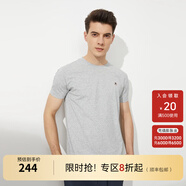 Hush Puppies暇步士男裝夏季純色百搭圓領(lǐng)短袖T恤 058中灰2 3XL