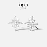 APM Monaco六芒星銀耳釘女耳環(huán)銀耳飾時(shí)尚飾品七夕情人節(jié)禮物送女友