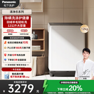 松下（Panasonic）波輪洗衣機(jī)全自動(dòng) 12公斤大容量 抗菌除螨 毛毯羽絨洗 桶潔凈防污染 XQB120-8QM1 家電以舊換新