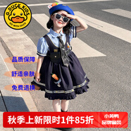 G.DUCKKIDS童裝洛麗塔公主裙女童連衣裙春秋季新款朱迪兔子警官生日禮服兒童 朱迪裙子+襯衫+領帶【夏款】asogagc】 150 尺碼11~12歲【140-150cm】
