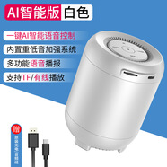 Bonks無線藍(lán)牙音箱AI智能人工語音控制插卡小音響手機(jī)電腦臺式新 智能版白色