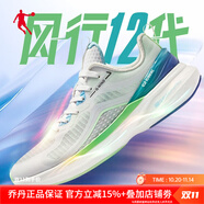 喬丹（QIAODAN）風行11代跑步鞋男2025款巭Pro回彈科技透氣網(wǎng)紗運動鞋男 喬丹白/清新綠12代【奧萊同款】 41