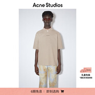 ACNE STUDIOS 男士徽標標識棉質(zhì)字母印花寬松短袖T恤上衣BL0278 蘑菇米色 XXS