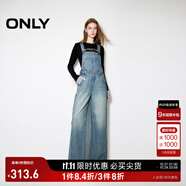 ONLY秋季萊賽爾復(fù)古高腰闊腿褲背帶褲牛仔褲女|12437M003 J33 350水洗牛仔藍(lán) XS 155/60A