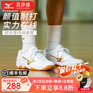 美津濃（MIZUNO）CYCLONE SPEED CN排球鞋綜合室內外訓練鞋男女款羽毛球鞋乒乓球鞋 白金 【顏值與實(shí)力并存】 現貨 38 =240mm