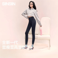 SIINSIIN鯊魚(yú)褲女外穿秋冬顯瘦打底褲高腰收腹加絨瑜伽褲子 【春秋款】顯瘦黑 L （105-120斤）