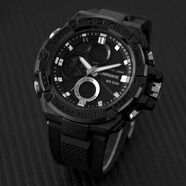 想之購(專(zhuān)柜直發(fā))太陽(yáng)能手表鋼帶港版光動(dòng)能雙機芯夜光游泳防水運動(dòng)潮流 CS黑鋼帶款+調節器【太陽(yáng)光動(dòng)能】