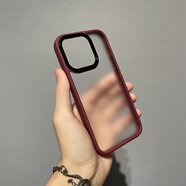 奉希新款膚感適用蘋果15promax磨砂手機(jī)殼防摔iPhone14pro保護(hù)套半透明13高感15Pro簡(jiǎn)約12男11女14prom 棗紅【膚感邊框·霧面背板】 iPhone 12 Pro Max