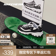 斯凱奇（Skechers）奶茶熊2代丨男女老爹鞋潮流復(fù)古增高保暖熊貓鞋休閑鞋 【男款】奧利奧芝芝雪脆/BKW 40