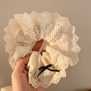 甜美蕾絲大腸發(fā)圈女可愛(ài)甜美高顏值扎頭皮筋發(fā)繩學(xué)生頭繩發(fā)飾精致 F1392白