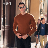 布先生佟大為明星同款春秋可機洗毛T羊毛衫男士毛衣純色針織打底衫 【小高領(lǐng)】暖焦糖 L /175