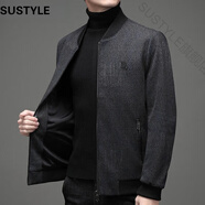 SUSTYLE國際輕奢品牌棒球服寬松休閑男裝上衣新款男士簡(jiǎn)約時(shí)尚百搭外套 藍色 均碼 170