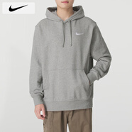 耐克（NIKE）衛(wèi)衣男士 25秋季新款運動服裝舒適打底衫針織連帽外套保暖套頭衫 063灰色/曬圖退10 L 【175】體重130~150斤左右