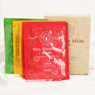 優(yōu)選日本HABA無(wú)添加水果面膜 提拉彈力緊致 溫和滋養保濕補水面膜 1盒 6片