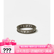 詩筠（SHIJUN）Vivienne 西太后薇薇安簡約鏤空土星戒指朋克情侶戒 黑金色-美碼6碼 周長49mm-52mm