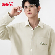 班尼路（Baleno）長袖襯衫男秋季港風潮流個性翻領外套青年重磅燈芯絨寬松休閑上衣