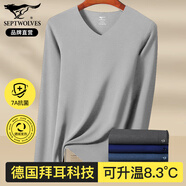 七匹狼德絨發(fā)熱保暖內衣男士秋冬升溫8.3 °C高端7A抗菌秋衣褲禮盒套裝