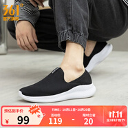 361°運(yùn)動(dòng)鞋男鞋秋季網(wǎng)面一腳蹬健步鞋緩震健身跑步鞋男 曜石黑/361度白 39