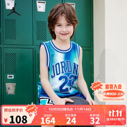 JordanNIKE JORDAN 耐克AJ童裝男童23號籃球服背心2024夏季新款