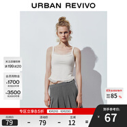 UR2025秋季新款女裝時(shí)尚氛圍感蕾絲花邊拼接背心UYY450244 本白 XL
