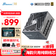 海韻（SEASONIC）850W FOCUS (2024)金牌電腦電源 ATX3.1/PCIe5.1/12V-2x6 支持50系顯卡