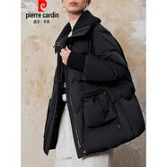 皮爾卡丹（pierre cardin）針織領(lǐng)棉服女2025新款A(yù)字版氣質(zhì)時(shí)尚寬松顯瘦加厚保暖冬季外套針 黑色 L 【建議90-110斤 高品質(zhì)】