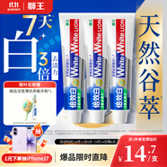 獅王（Lion）WhiteWhite倍效白牙膏極地薄荷120g*3亮白美白去口臭護(hù)齦去黃去漬