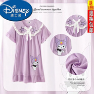 迪士尼（Disney）夏季兒童睡衣短袖女童睡裙小女孩寶寶可愛(ài)卡通公主風(fēng)連衣裙子夏天 672#庫咯米 均碼 16碼身高137-147厘米72斤