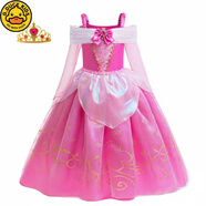 G.duck萬(wàn)圣節南瓜蝙蝠衫冰雪奇緣愛(ài)莎白雪公主兒童表演服裝小精靈連衣裙 愛(ài)洛公主花苞長(cháng)袖連衣裙+囎皇冠 110 cm