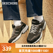 斯凱奇（Skechers）秋季男鞋復(fù)古老爹鞋戶外休閑運(yùn)動鞋厚底增高舒適時(shí)尚潮流 棕色/黑色/BRBK 39.5