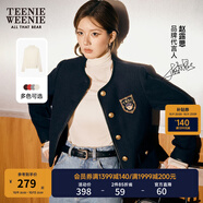 Teenie Weenie【趙露思同款】小熊秋季天絲綿羊毛高領(lǐng)白色打底T恤 象牙白 M (165)