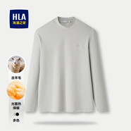 海瀾之家（HLA）長(zhǎng)袖T恤男秋冬舒適柔軟打底衫男青年休閑百搭上衣男士圓領(lǐng)衛(wèi)衣潮t 米杏58(光蓄熱保暖) HNTAW3J031A XL 180/96A