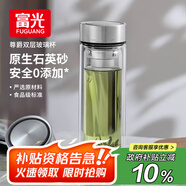 富光尊爵玻璃杯 男女士雙層水杯 高硼硅玻璃 304茶隔杯子泡茶杯400ml