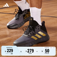 adidas OWNTHEGAME 2.0低幫團隊款實戰(zhàn)運動籃球鞋男子阿迪達斯 灰色/黑色/金色   46