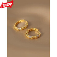 buhesyt老鳳凰金店款奧特萊斯折扣店鍍18k金色耳環(huán)品牌限量折扣鑲鉆耳釘 三八女神節禮物