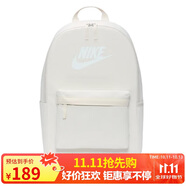 耐克NIKE男女雙肩包 書包  HERITAGE  休閑包DC4244-104白 均碼