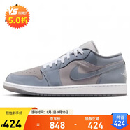 耐克NIKE男子休閑鞋喬丹AJ1 JORDAN 1低幫運動鞋HF3148-011藍灰44