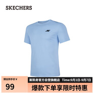 斯凱奇（SKECHERS）運動(dòng)短袖男士秋吸濕速干T恤寬松百搭上衣P225M018