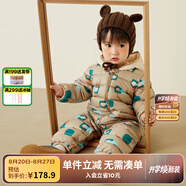 迷你巴拉巴拉兒童羽絨服寶寶輕暖連體衣男女童外出爬服 【新色】咖色調00355 73
