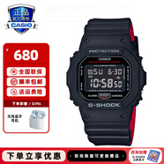 卡西歐（CASIO）【全國(guó)聯(lián)保】小方塊手表男女時(shí)尚潮流baby-g/g-shock情侶電子表 DW-5600UHR-1PR男款