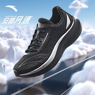 安踏（ANTA）風(fēng)速丨競訓跑步鞋男鞋輕薄透氣運動(dòng)鞋減震跑鞋男 基礎黑/銀色-2 42 (260mm)