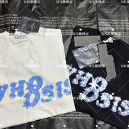 WHOOSIS夜光星星logo印花短袖t恤發(fā)光重磅休閑男女同款 黑色 保證 獨立香片 XL  175-185