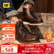 CAT卡特馬丁靴工裝靴男鞋經(jīng)典款BRAVADO輕戶外復(fù)古時尚牛皮機車靴 深棕P712950 39
