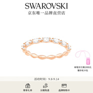 施華洛世奇（SWAROVSKI）  MATRIX 戒指 經(jīng)典閃亮輕奢飾品女教師節禮物 鍍玫瑰金色 52mm-12號 5366583