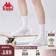 卡帕（Kappa）板鞋新款情侶男女飛織運動鞋低幫休閑鞋透氣小白鞋 韓國白-012 37