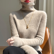 貓人一線(xiàn)成衣高領(lǐng)毛衣打底衫女慵懶高級感25年新品秋冬內搭毛衫堆堆領(lǐng)