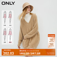 ONLY秋季時(shí)尚寬松高領(lǐng)馬海毛短裙針織連衣裙女|123446003 C13 胡椒沙色WHITE PEPPER XS 155/76A