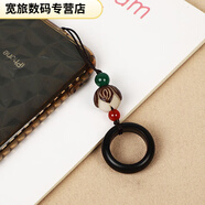 FANCYCHIC創(chuàng  )意手機殼掛件吊墜流蘇菩提蓮花u盤(pán)掛繩男女款情侶包包鏈小飾品 掛繩菩提小蓮花-木指環(huán)扣款